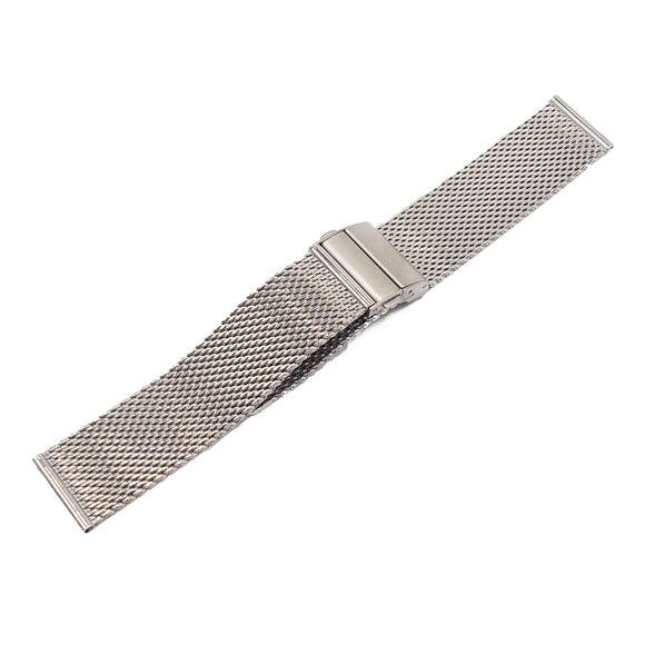18mm, 20mm, 22mm Straight End Milanese Loop Watch Strap, Quick Release Spring Bars