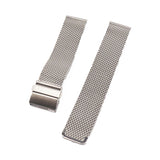 18mm, 20mm, 22mm Straight End Milanese Loop Watch Strap, Quick Release Spring Bars