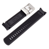 Crafter Blue 20mm Black Curved End Vulcanized Rubber Watch Strap For Seiko Sumo