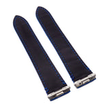 21mm Sapphire Blue Alligator Embossed Calf Leather Watch Strap For Cartier Santos Large Model, Quick Switch System