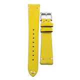 20mm Vintage Style Matte Calf Leather Watch Strap, Quick Release Spring Bars, 3 Colors