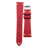 20mm Vintage Style Matte Calf Leather Watch Strap, Quick Release Spring Bars, 3 Colors