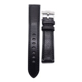20mm Classic Style Calf Leather Watch Strap, Black / Sacramento Green / Mahogany Red