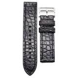 22mm Classic Style Alligator Leather Watch Strap, 9 Colors