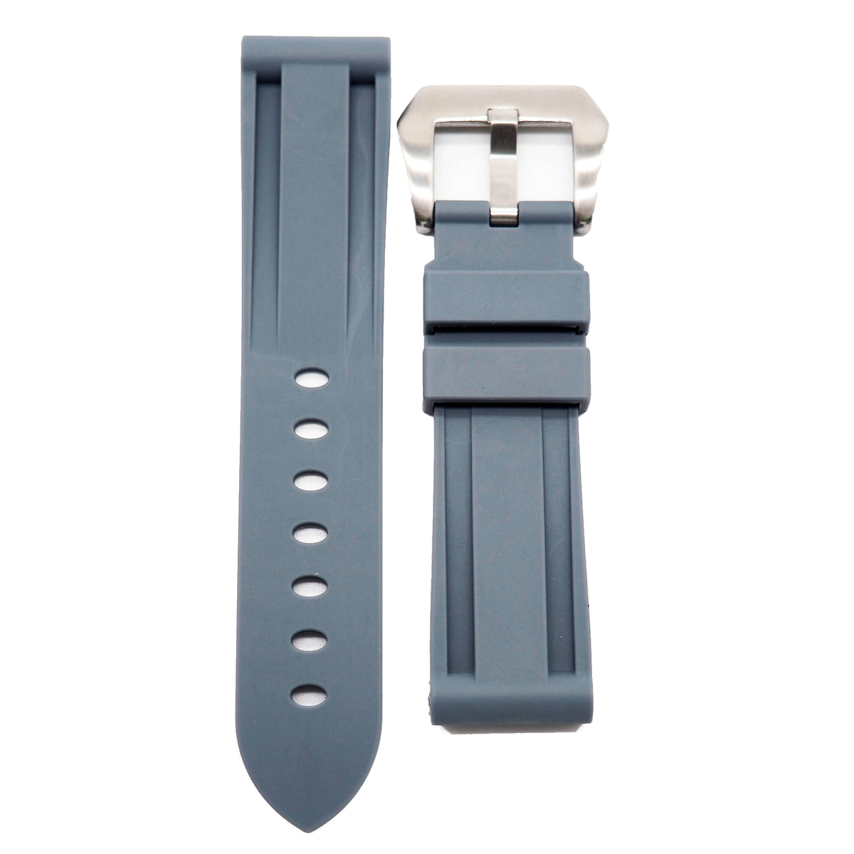 22mm 24mm 26mm Gray Rubber Watch Strap For Panerai Revival Strap