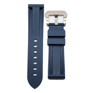 22mm, 24mm, 26mm Navy Blue Rubber Watch Strap For Panerai