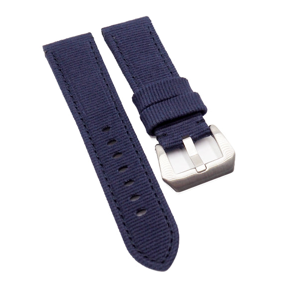 24mm Space Blue Canvas Watch Strap For Panerai