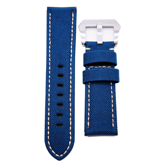 24mm, 26mm Blue Nylon Watch Strap For Panerai