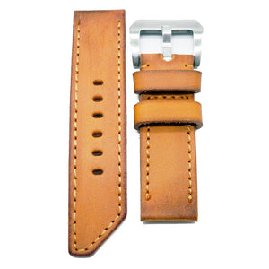 24mm Honey Orange Calf Leather Watch Strap