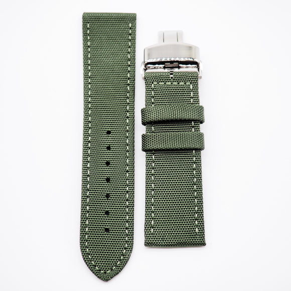24mm Fern Green Nylon Watch Strap