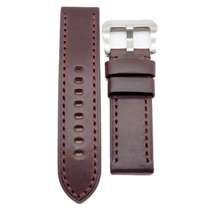 24mm Mahogany Red Horween Calf Leather Watch Strap