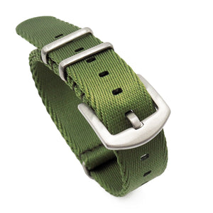 18mm, 24mm Military Style Army Green Seat Belt Nylon Watch Strap
