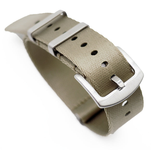 20mm, 22mm Nato Style Khaki Seat Belt Nylon Watch Strap