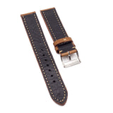 19mm Brown Calf Leather Watch Strap