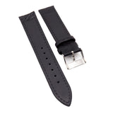19mm Black Ostrich Leather Watch Strap
