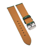 18mm, 20mm Green Lizard Embossed Calf Leather Watch Strap