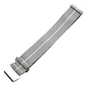 20mm, 22mm Military Style Gray & White Multi Color Elastic Nylon Watch Strap