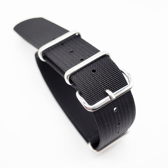 20mm, 22mm Military Style Plain Color Nylon Watch Strap, Army Green / Black / Blue