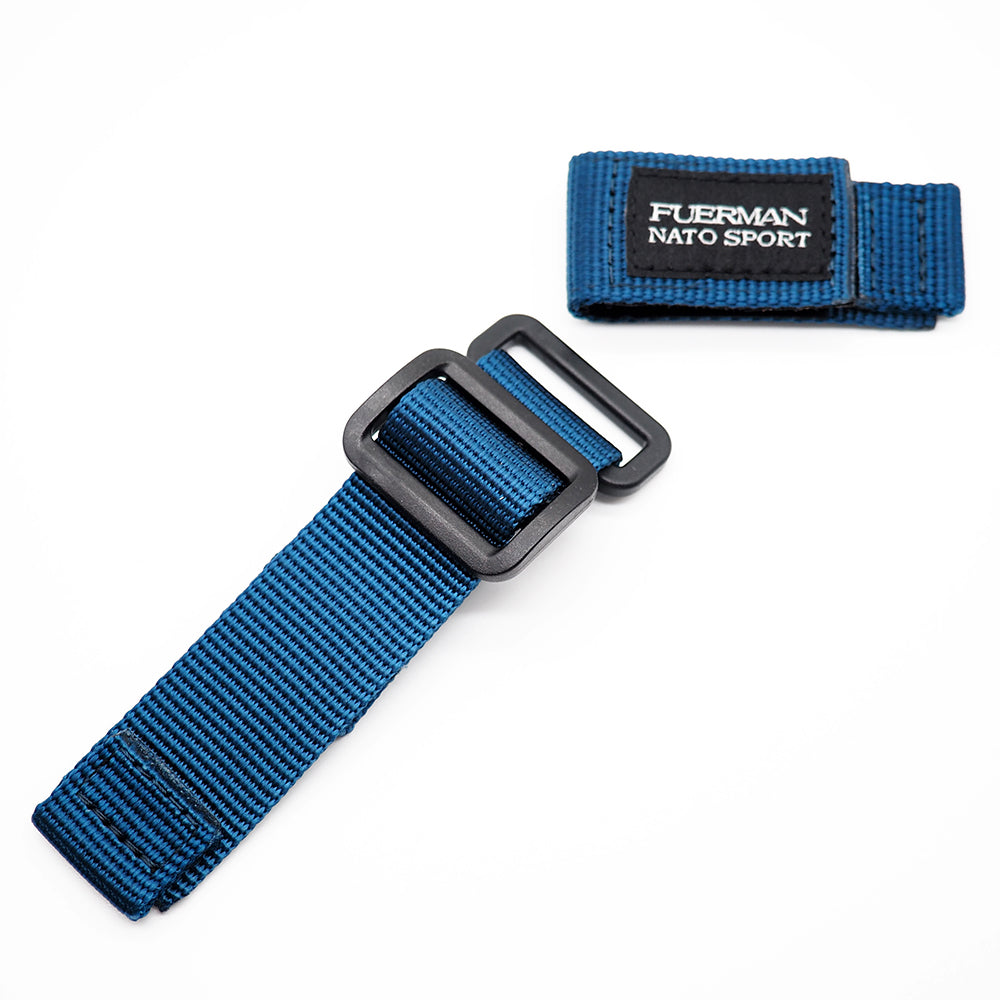 20mm, 22mm Nylon Sport Velcro Watch Strap, Army Green / Black / Blue –  Revival Strap