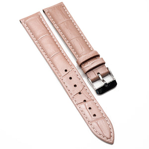 18mm Lemonade Pink Alligator Embossed Calf Leather Watch Strap
