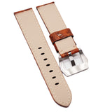 22mm Marble Pattern Calf Leather Watch Strap For Panerai, Forest Green / Orange