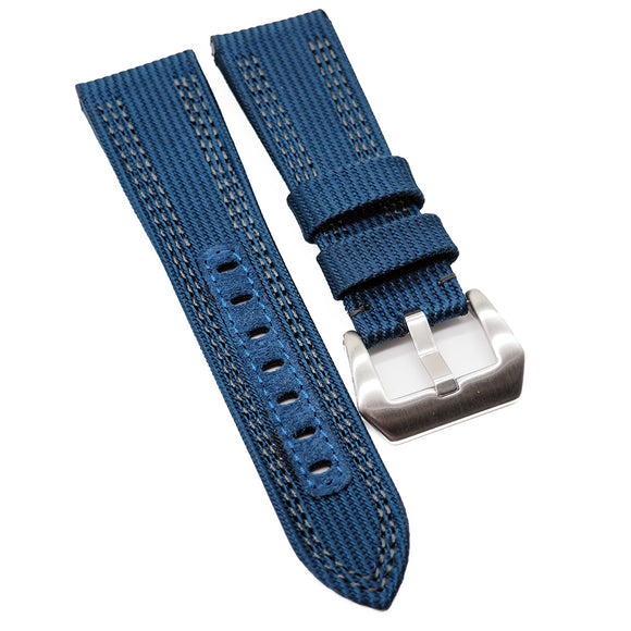 24mm, 26mm Sapphire Blue Nylon Watch Strap For Panerai