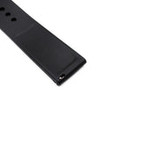 22mm Black Rubber Watch Strap, Quick Release Spring Bars