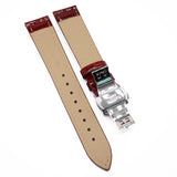 18mm Patent Leather Watch Strap, White / Red / Black