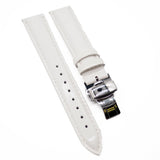 18mm Patent Leather Watch Strap, White / Red / Black