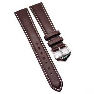 19mm Calf Leather Watch Strap, Black / Brown / Blue