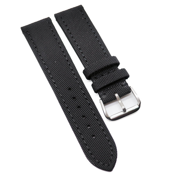 22mm Black Nylon Watch Strap For Breitling